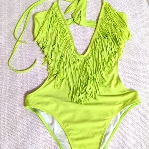 Luna Moth Maned One Piece Swim Suit